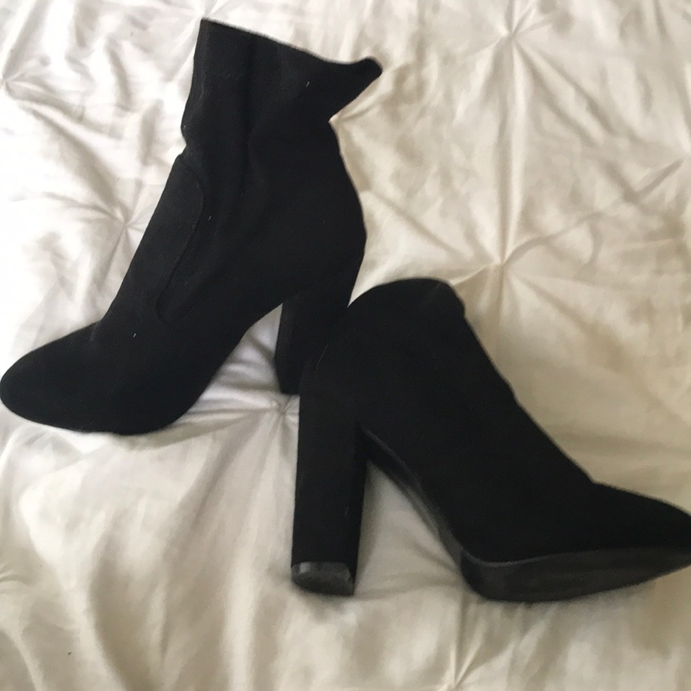 High heel booties